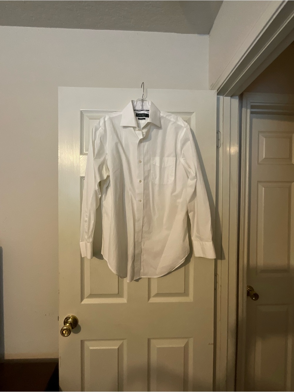 Ralph Lauren Men's White Long-Sleeve Dress Shirt